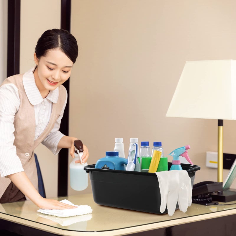 Eagrye 4-Pack 14 Quart Plastic Dish Pan Wash Basin - Image 4